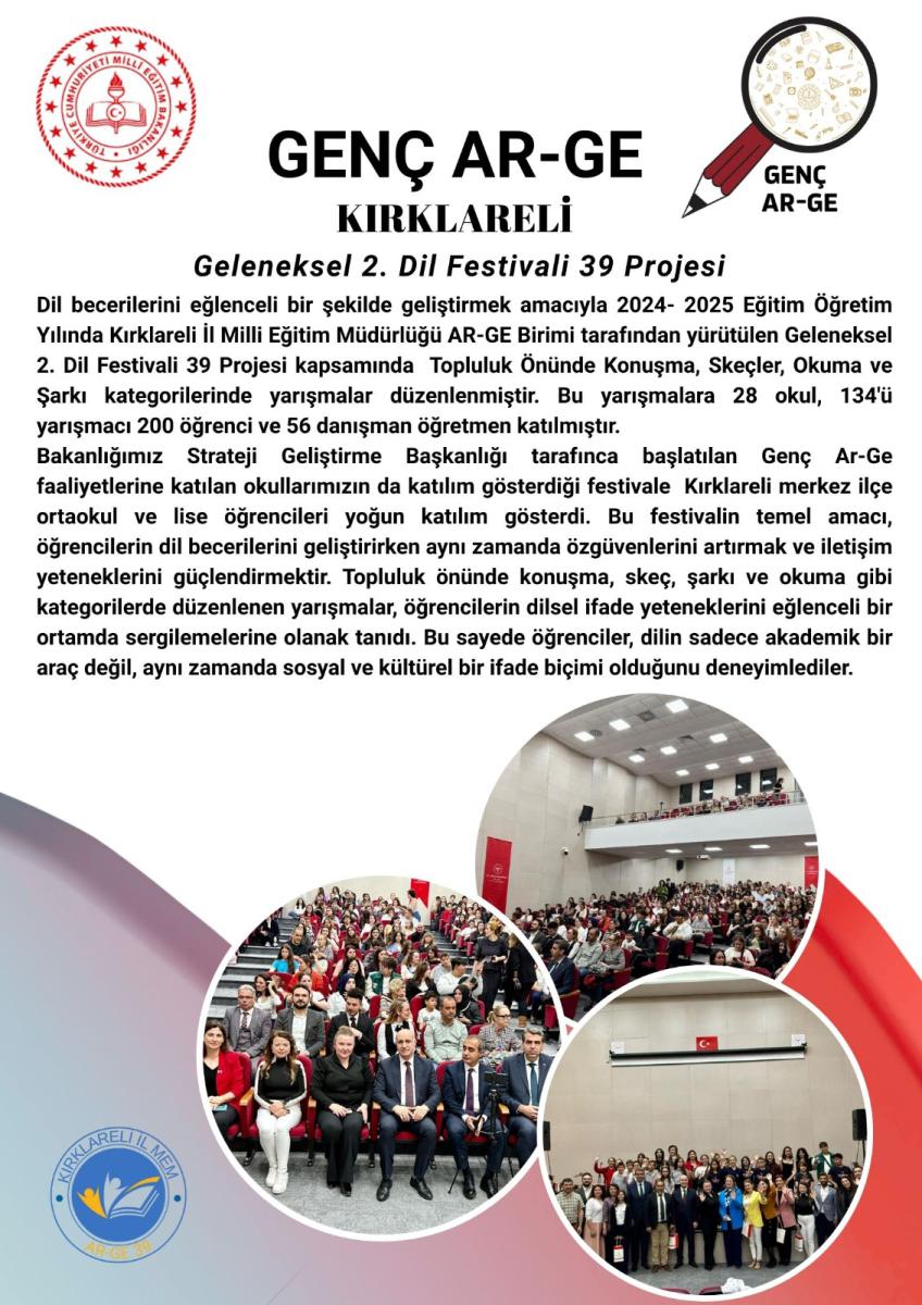 Geleneksel 2. Dil Festivali 39 Projesi
