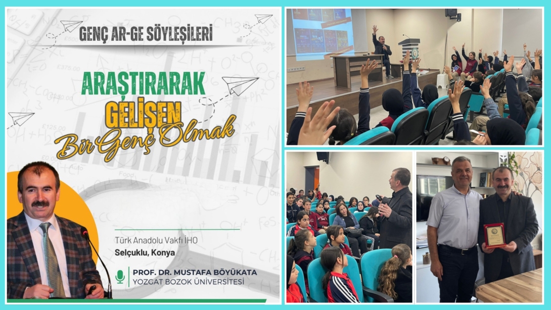GENÇ AR-GE FAALİYETLERİ KAPSAMINDA "ARAŞTIRARAK GELİŞEN BİR GENÇ OLMAK" SÖYLEŞİSİ GERÇEKLEŞTİRİLDİ