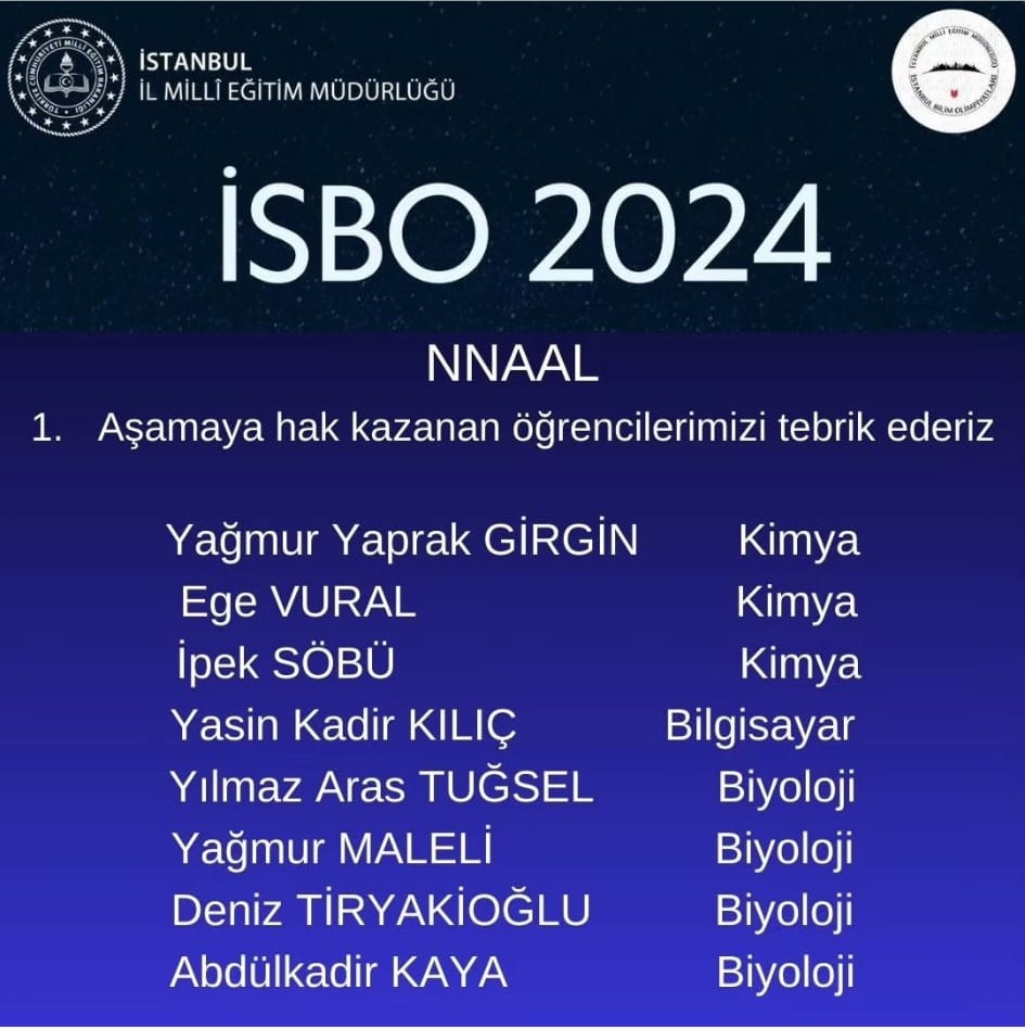 İSTANBUL BİLİM OLİMPİYATLARI (İSBO)