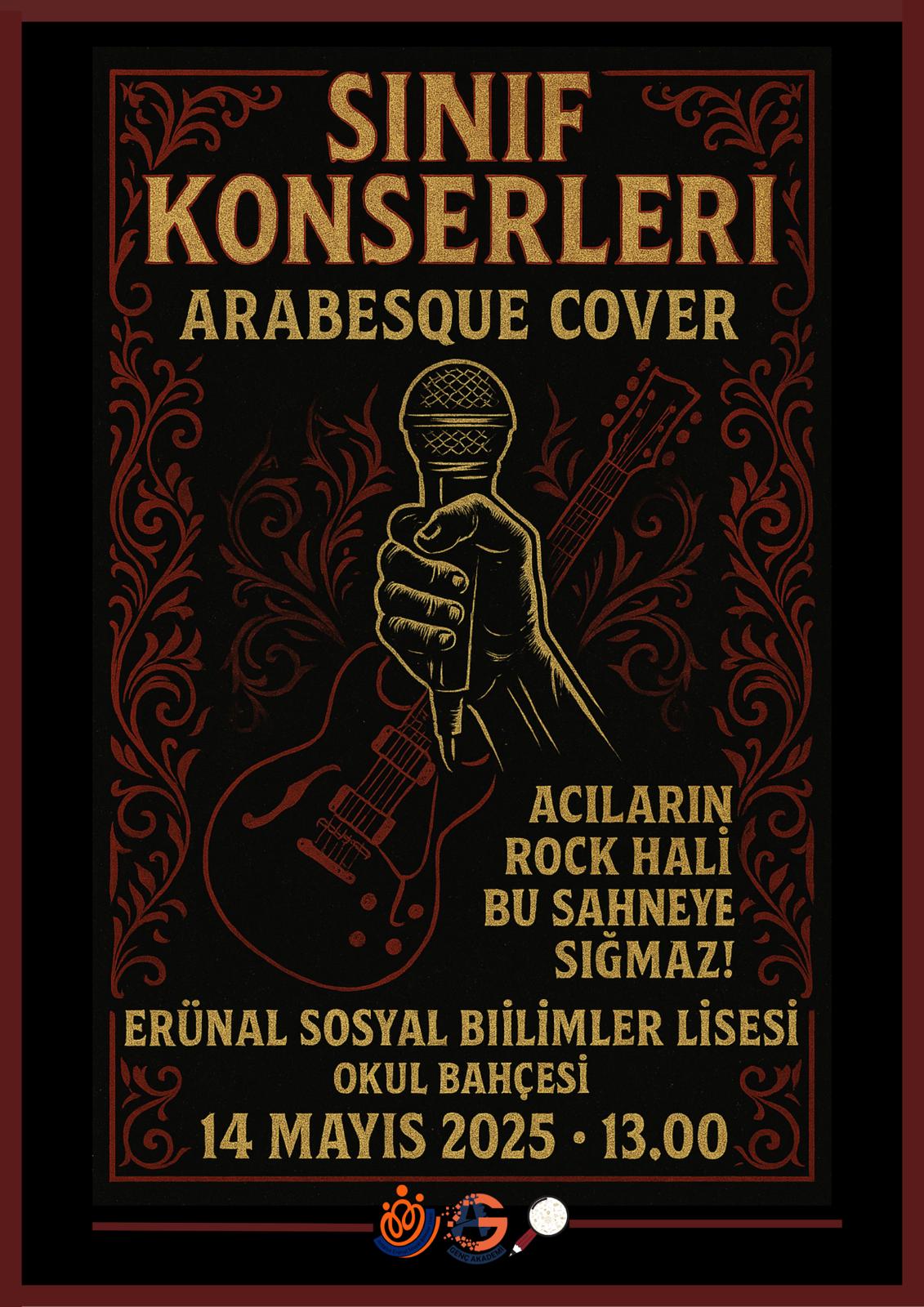 Erünal Sosyal Bilimler Lisesi'nden "Arabesk Başka, Bizce Bambaşka" Sınıf Konseri