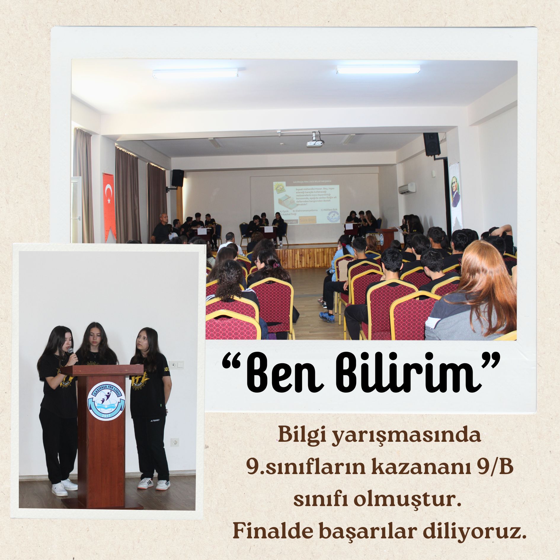 Okulda Büyük Heyecan: "BEN BİLİRİM" Genel Bilgi Yarışması Sonuçlandı!