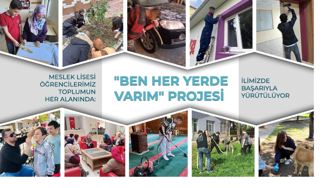 Meslek Lisesi Öğrencilerimiz Toplumun Her Alanında: "Ben Her Yerde Varım" Projesi İlimizde Başarıyla Yürütülüyor