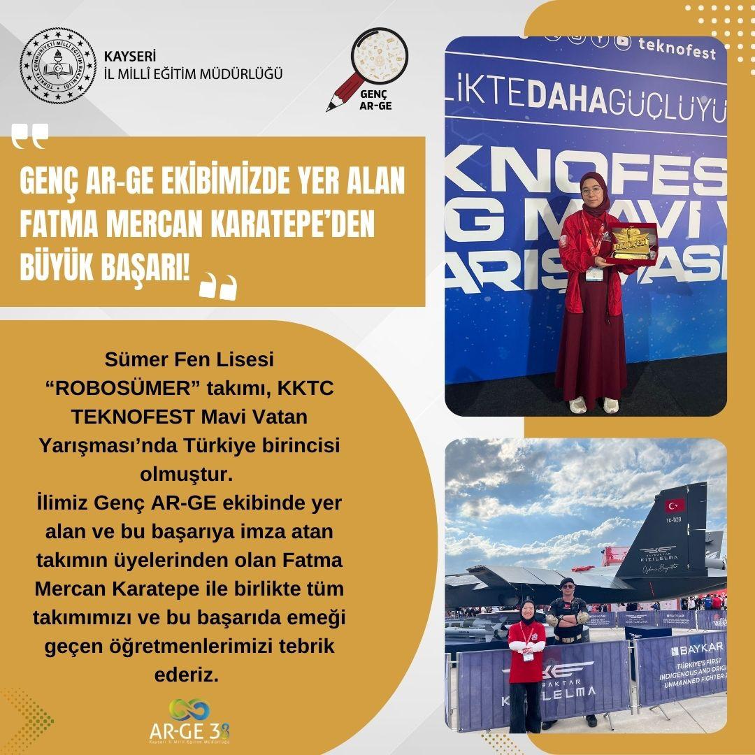 Genç AR-GE Üyesinden TEKNOFEST Robolig MaviVatan'da Türkiye Birinciliği