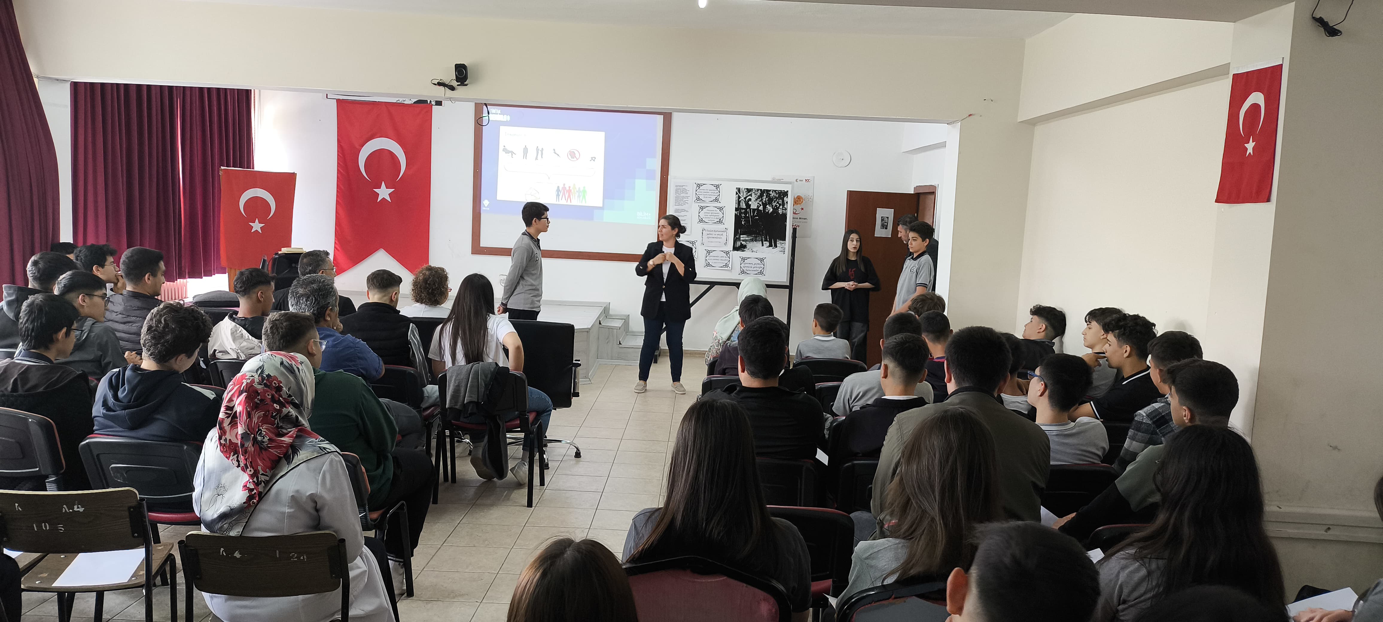 Hacı Hidayet Doğruer Mesleki ve Teknik Anadolu Lisesi'nde Aile İçi İletişim İsimli TÜBİTAK Bilim Söyleşisi