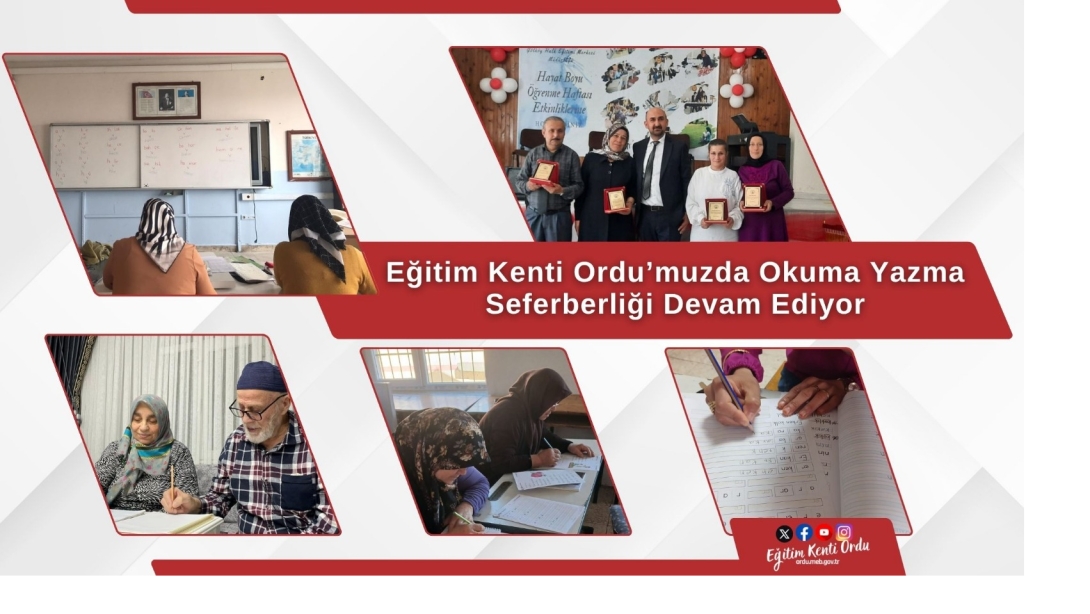 Eğitim Kenti Ordu'muzda Okuma Yazma Seferberliği Devam Ediyor
