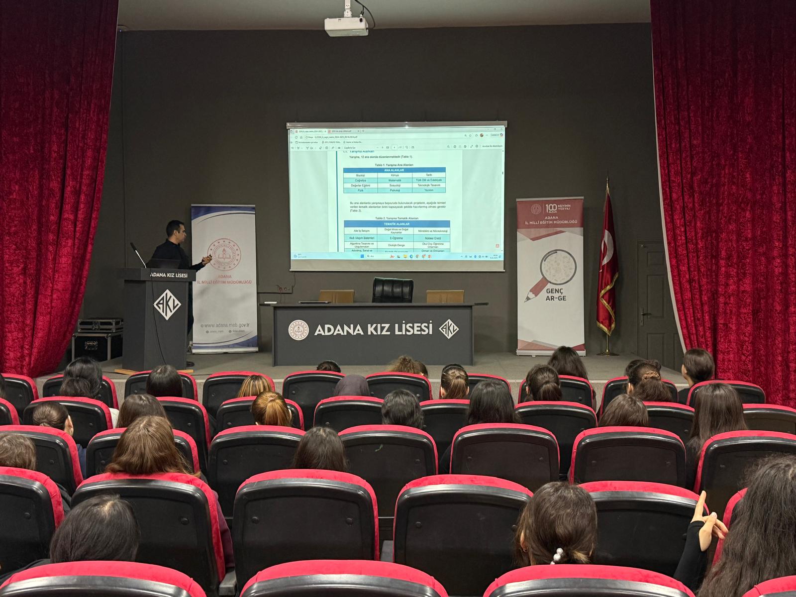 ADANA KIZ LİSESİ GİRİŞİMCİLİK VE PROJE EĞİTİMİ FAALİYETLERİ