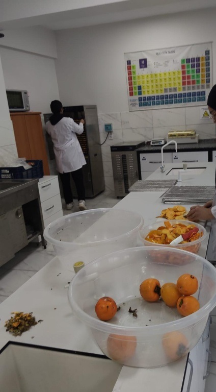 Fatma Aliye MTAL Gıda Teknolojisi Bölümünden Cennet Meyvesi (Trabzon hurması) Kurusu Üretimi