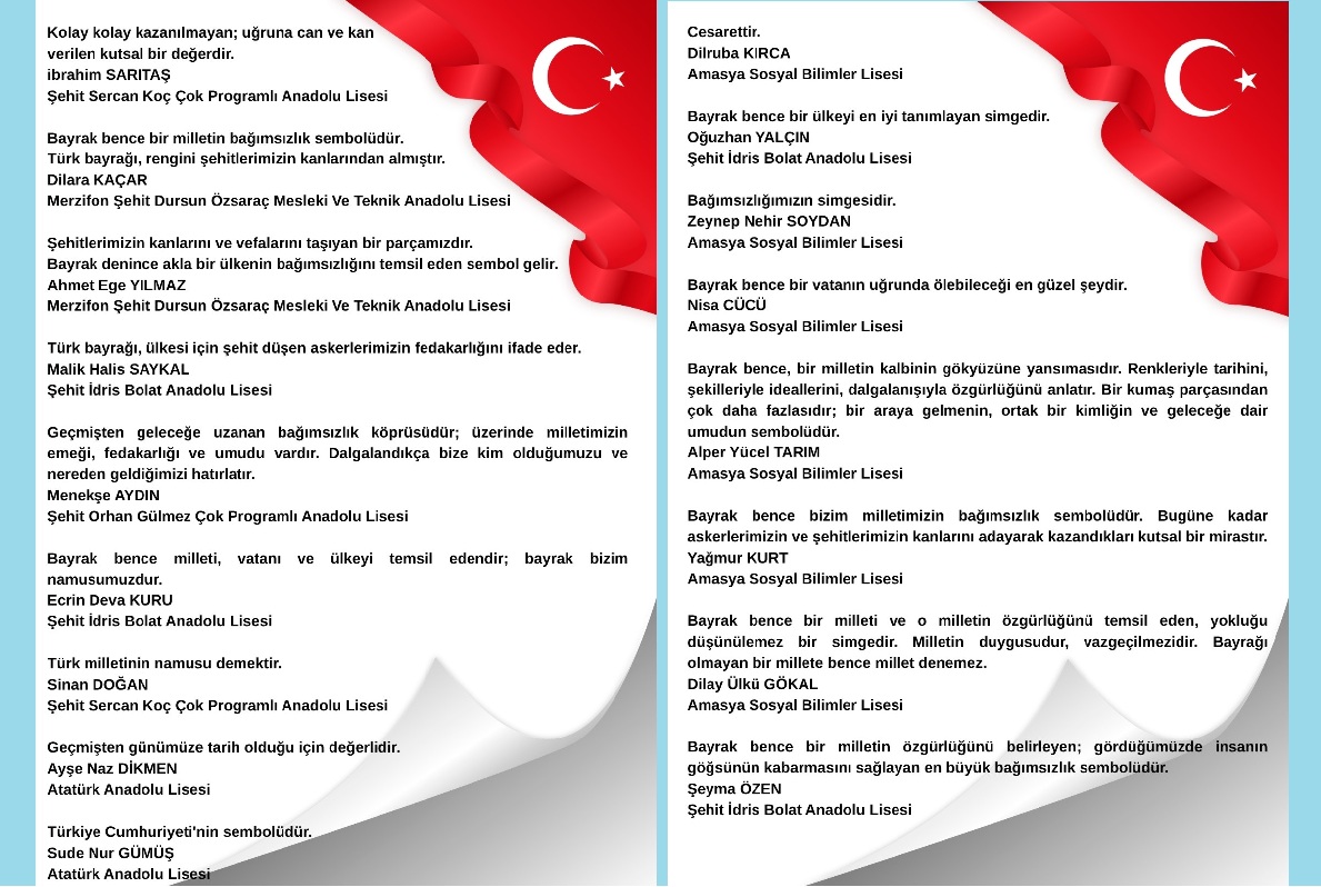 Gençlerin dilinden göklerin gururu, gençliğin umudu: Al sancak