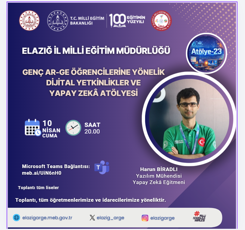 Genç Ar-Ge Öğrencilerine Yönelik Atölye-23 Projesi